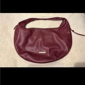 Poppy & Peonies Deep Red Hobo Bag